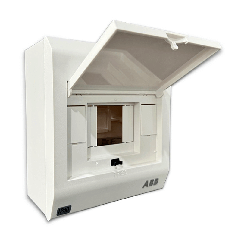 กล่องใส่เบรกเกอร์ 4 ช่อง ABB PSC104 Consumer Unit IEC IP40 Plastic Box & Cover_1